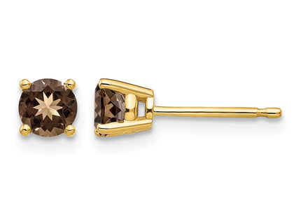14K gold quartz earrings