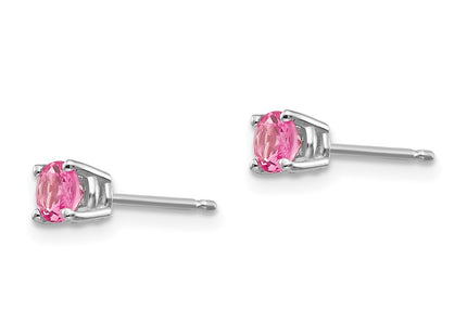 14K white gold spinel earrings, alternate view