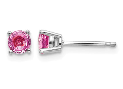 14K white gold sapphire earrings