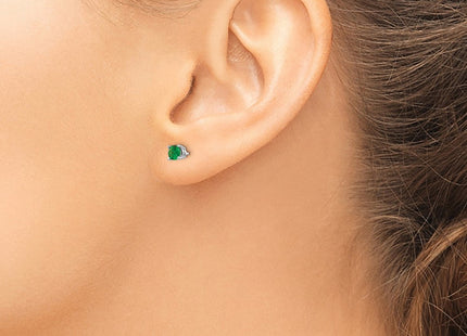 14k White Gold Tsavorite Earrings (Style XE71WTS-B)