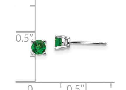 14k White Gold Tsavorite Earrings (Style XE71WTS-B)