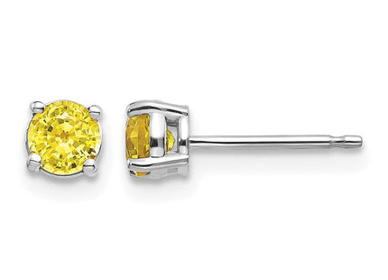 14K white gold sapphire earrings
