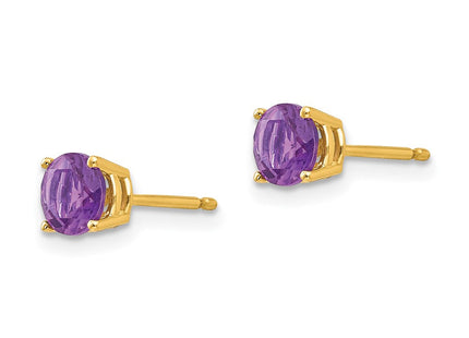 14K gold amethyst earrings, alternate view