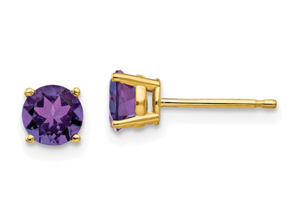 14K gold amethyst earrings