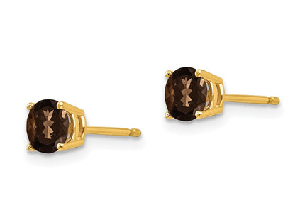 14K gold quartz earrings, alternate view