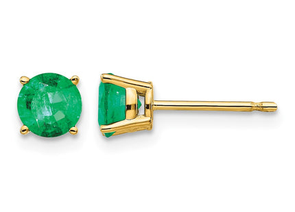 14K gold emerald earrings
