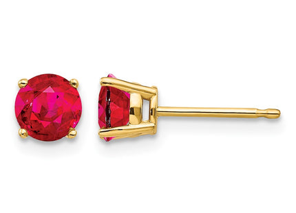 14K gold ruby earrings