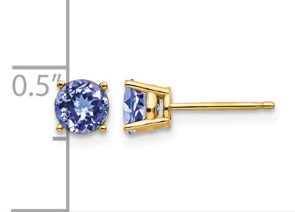 14k Tanzanite Post Earrings, 5 x 5mm