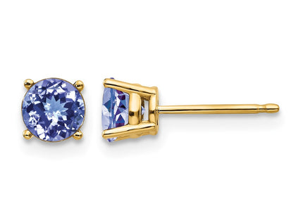 14K gold tanzanite earrings