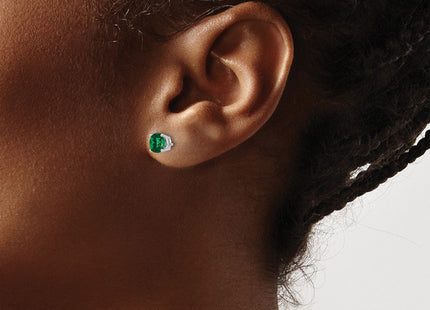 14K gold quartz earrings, another view