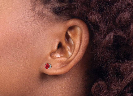 14k White Gold Ruby Earrings (Style XE72WR-B)