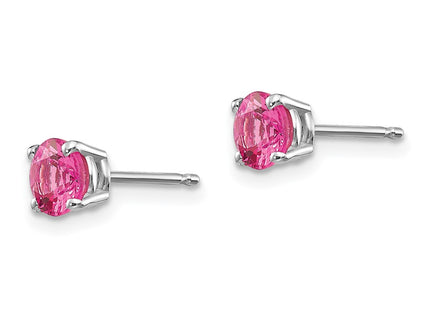 14K white gold spinel earrings, alternate view