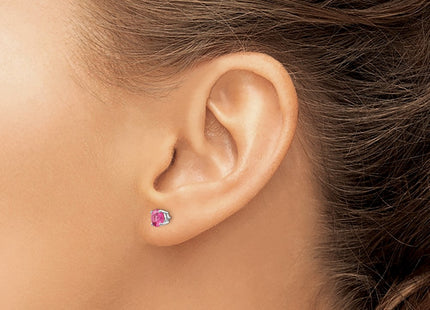 14K white gold spinel earrings, another view