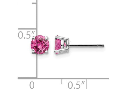 14K white gold spinel earrings, further view