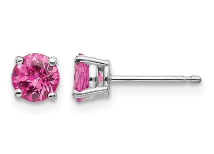 14K white gold spinel earrings