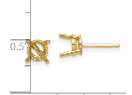 14k Round Earring Mountings (Style XE73)