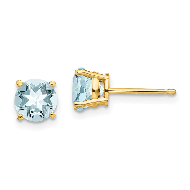 14k Yellow Gold Earrings Style XE73AQ - Classique Jewelry Inc.