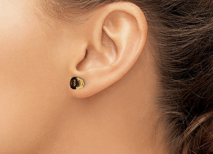 14K gold quartz earrings, another view
