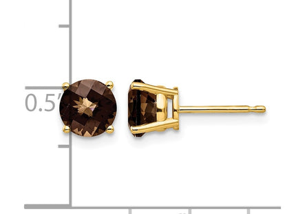 14K gold quartz earrings, further view