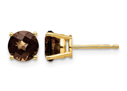 14K gold quartz earrings