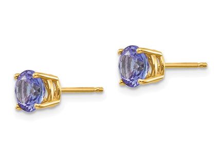 14k Tanzanite Post Earrings (Style XE73T-B)