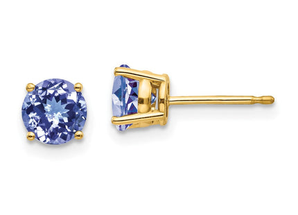 14k Tanzanite Post Earrings (Style XE73T-B)
