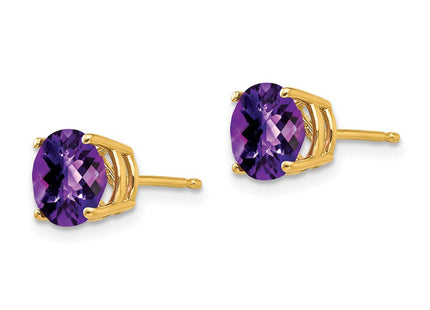 14K gold quartz earrings, alternate view