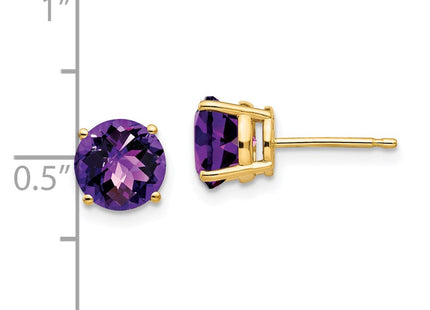 14K gold quartz earrings, further view