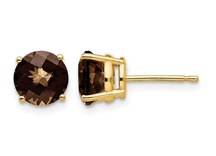 14K gold quartz earrings