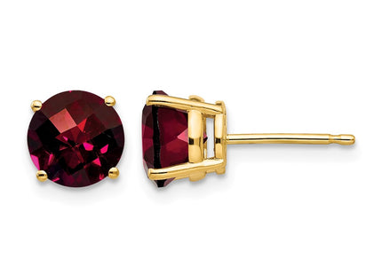 14K gold garnet earrings