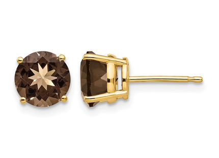 14K gold quartz earrings