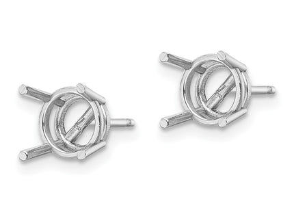 14K white gold earrings, alternate view