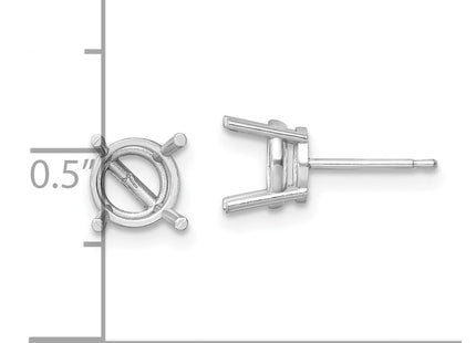 14K white gold earrings, another view