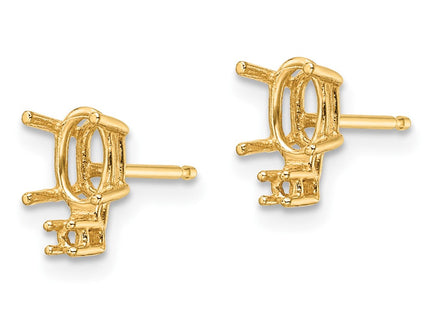 14K gold quartz earrings, alternate view
