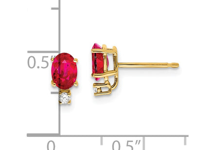 14k Yellow Gold Earrings Style XE754R - Classique Jewelry Inc.