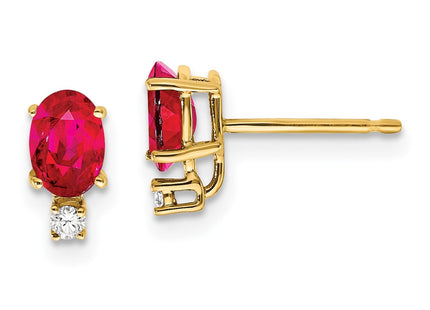 14k Yellow Gold Earrings Style XE754R - Classique Jewelry Inc.