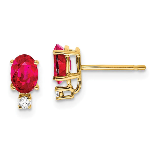 14k Yellow Gold Earrings Style XE754R - Classique Jewelry Inc.