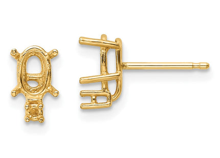 14K gold quartz earrings