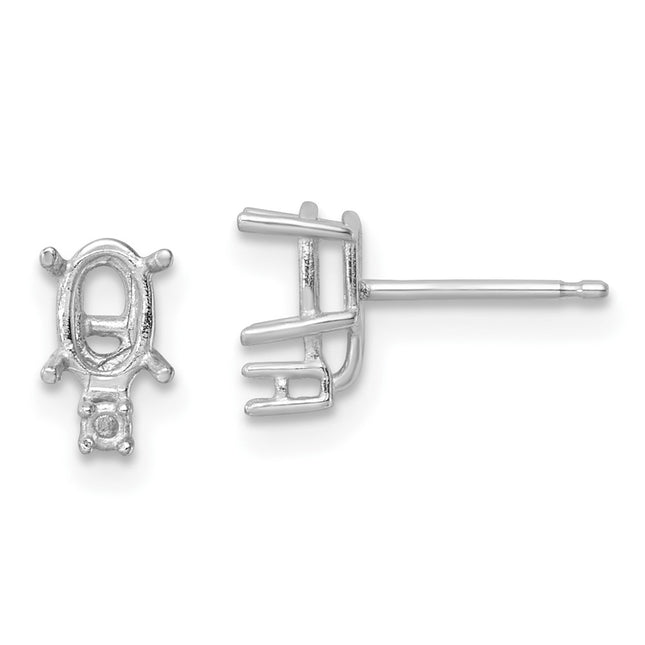 14k White Gold Earrings Style XE755 - Classique Jewelry Inc.