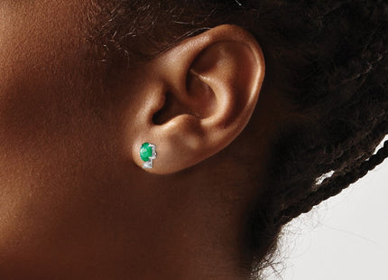 14k White Gold Earrings Style XE755E - Classique Jewelry Inc.