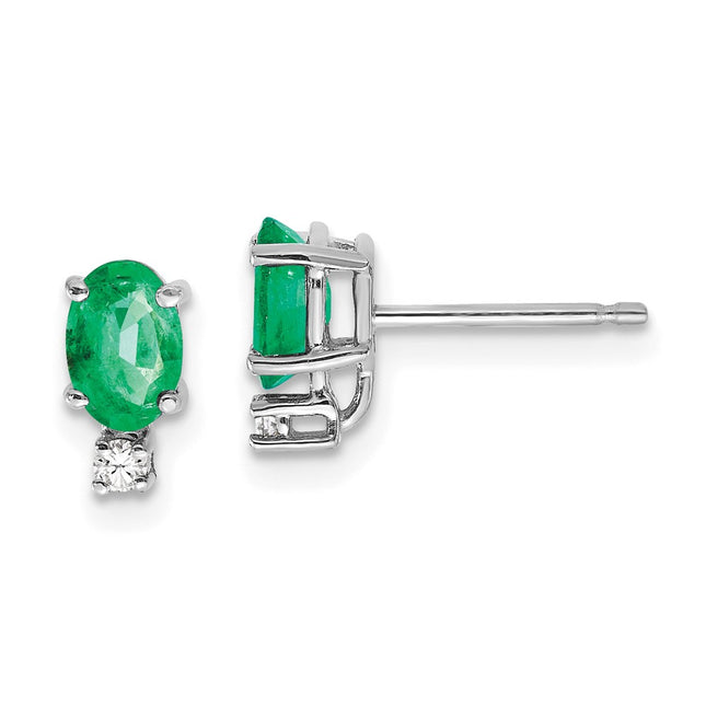 14k White Gold Earrings Style XE755E - Classique Jewelry Inc.