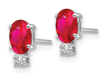 14k White Gold Earrings Style XE755R - Classique Jewelry Inc.