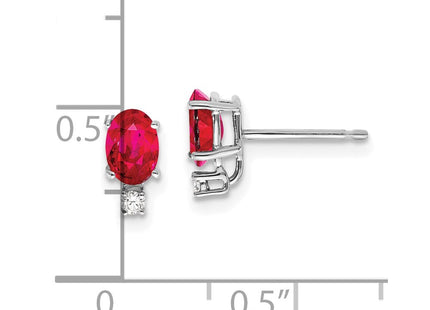 14k White Gold Earrings Style XE755R - Classique Jewelry Inc.