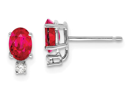 14k White Gold Earrings Style XE755R - Classique Jewelry Inc.