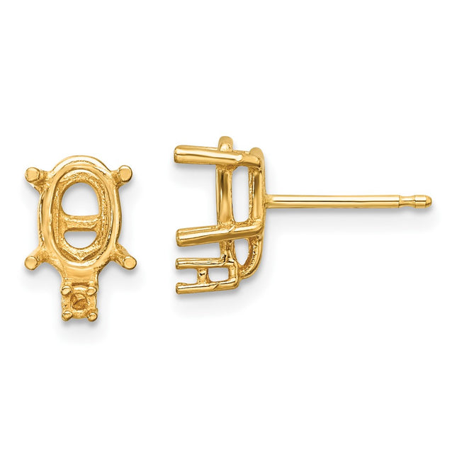 14k Yellow Gold Earrings Style XE756 - Classique Jewelry Inc.