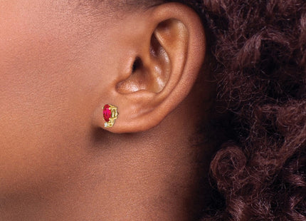 14K gold diamond oval earrings, another view