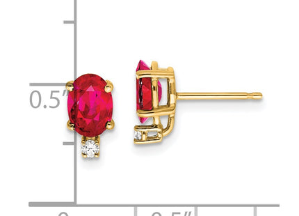 14k Yellow Gold Earrings Style XE756R - Classique Jewelry Inc.