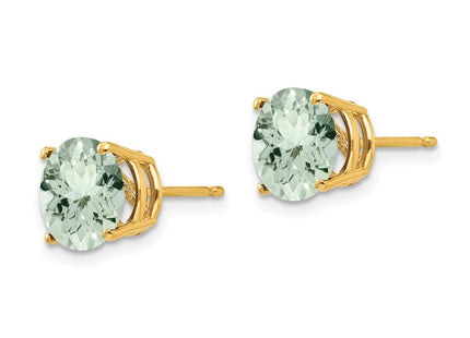 14K gold quartz earrings, alternate view
