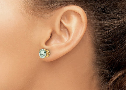 14K gold quartz earrings, another view