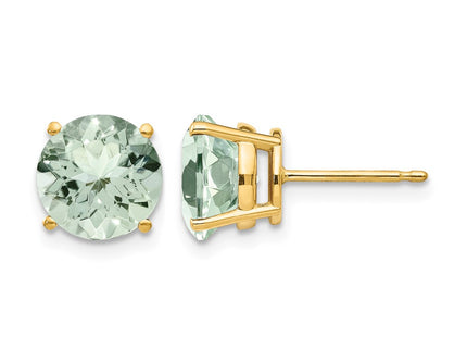 14K gold quartz earrings